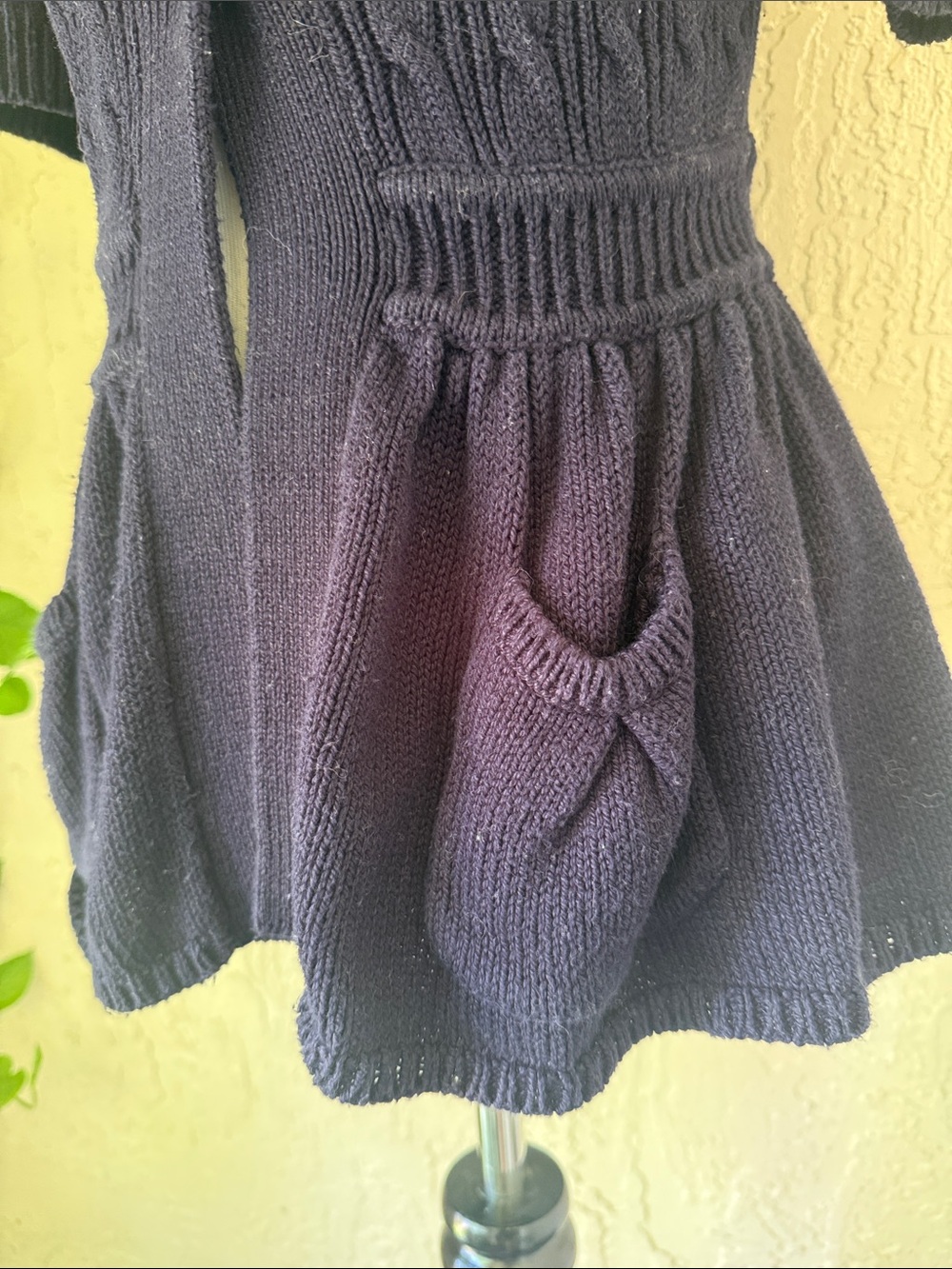 French Connection Navy Short-Sleeve Cable Knit Cardigan - Picture 4 of 10